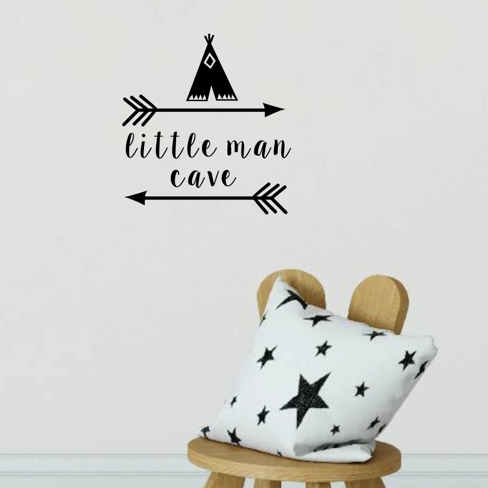 Little-Man-Cave-Wall-Decals-Quote-Words-Nursery-Boys-Room-Wall-Decor-Stickers (2)
