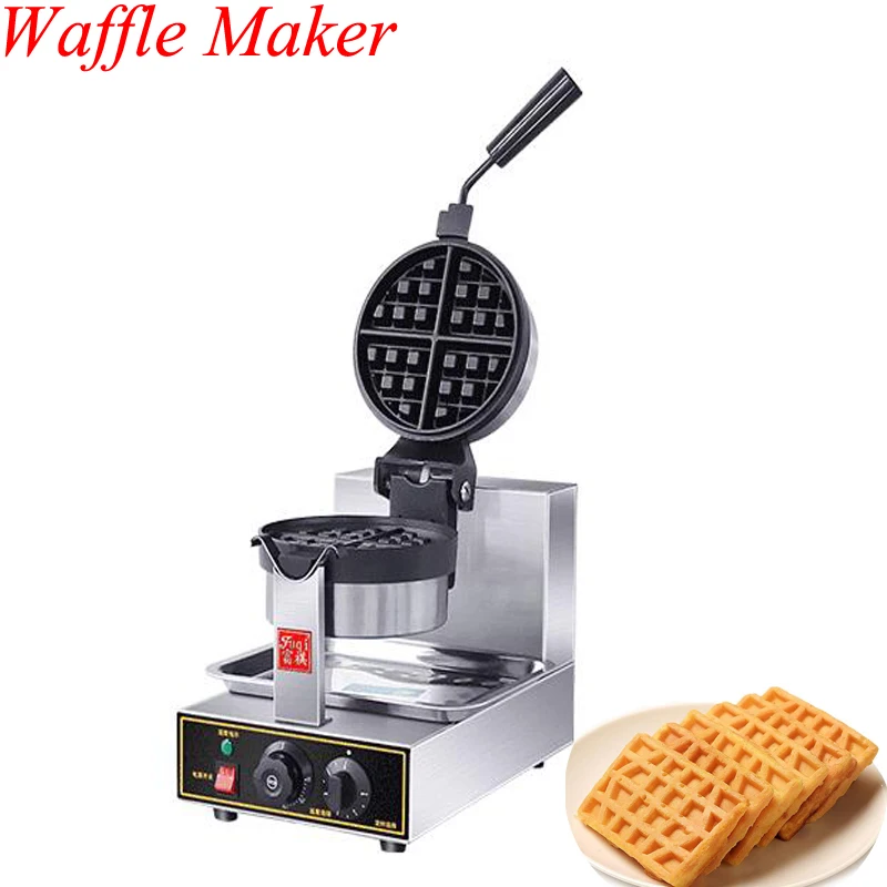 

Commercial Electric Waffle Baking Machine Double-sided Heating Single-head Rotating Waffle Maker FY-2205A