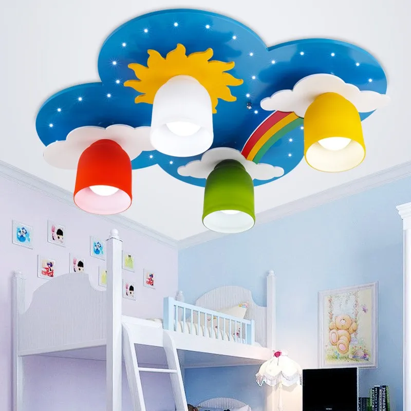 Surface-mounted-Children-Ceiling-lamps-Kids-Bedroom-Cartoon-Rainbow-decoration-Chandelier-Light-E27-Light-Source