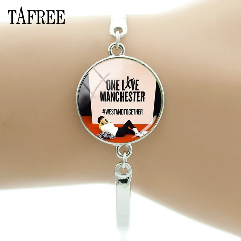 TAFREE Ariana Grande Bracelets For Women One Love Manchester Bangles Women Designer Jewelry Luxury Metal Bracelet Jewelry QF688 - Окраска металла: QF686