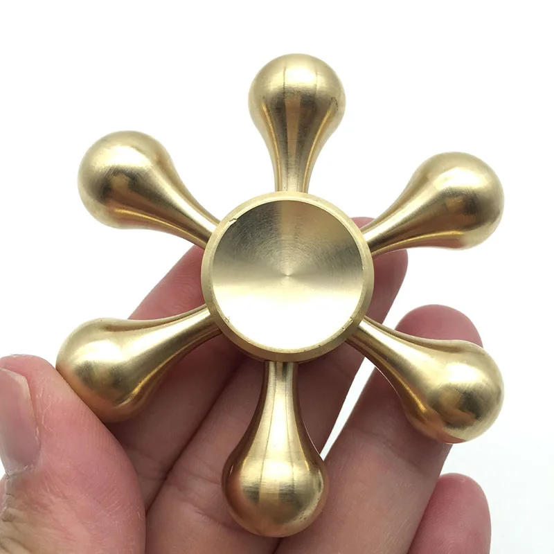 Ручной Спиннер Золотой снитч Спиннер сердце tri Finger Spinner латунный Спиннер поставляется против снятия стресса fidger figit игрушки золото - Цвет: gold