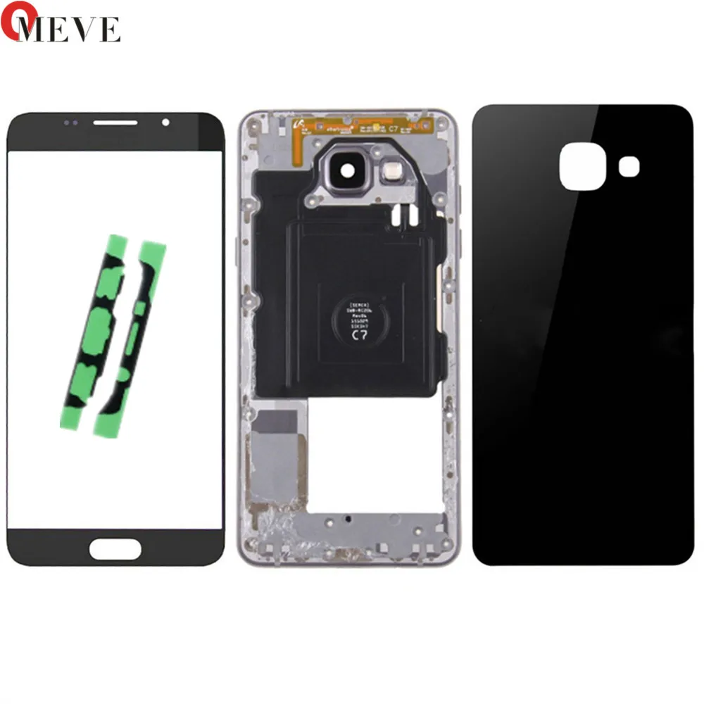 

For Samsung Galaxy A3 A5 A7 2016 A310F A510F A710F Touch Screen Panel+Housing Metal Middle Frame+Back Glass Battery Cover