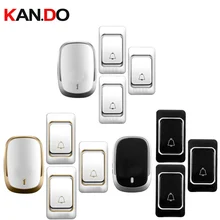 Разноцветное кольцо 1 излучатель+ 3 приемника Опция беспроводной дверной звонок наборы мощность 110-220 В дверной звонок Водонепроницаемый 300 м дверной Звонок