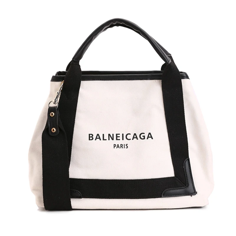 

Big star with the same paragraph canvas handbag2018new Korean version of the tide letter printing handbag shoulder Messenger bag