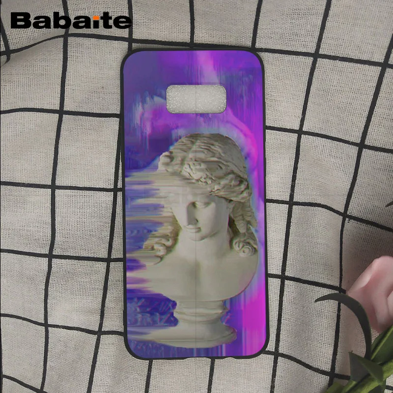 Чехол для телефона Medusa Vaporwave Glitch Art с изображением статуи Микеланджело Давида Samsung