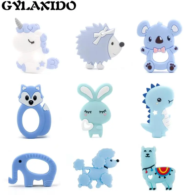 

1Pc Sheep Koala Bear Silicone Teethers Baby Shower Gifts Cartoon Animals Baby Teether Food Grade Tiny Rod DIY Teething Necklace