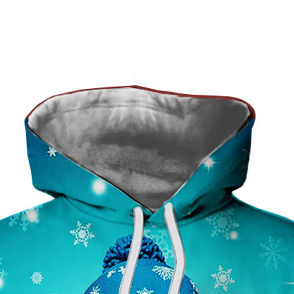 Рождественские толстовки с капюшоном со снегом, 3d толстовки для мужчин и женщин, худи с принтом для пары, спортивный костюм, зимняя толстовка с капюшоном, Женская Толстая Толстовка, sudadera mujer