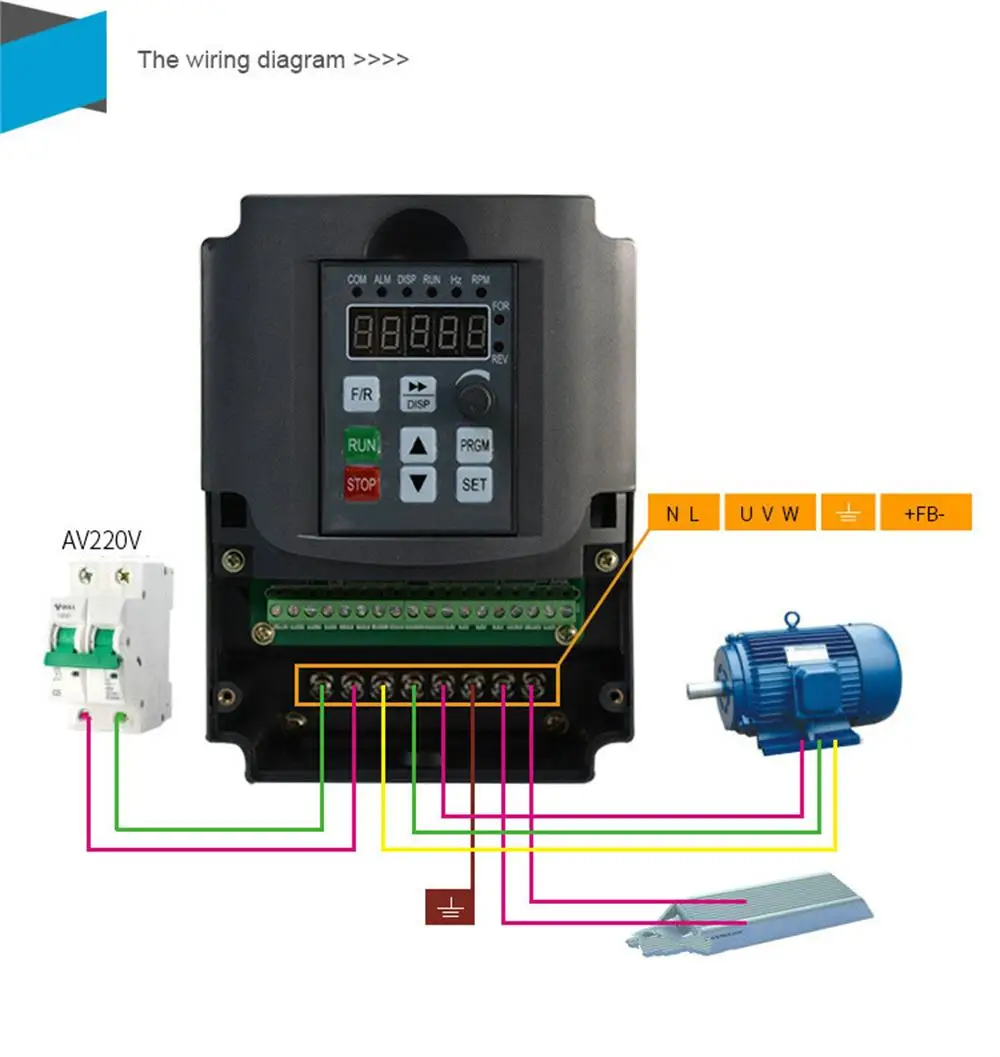 2.2kw мотор шпинделя с водяным охлаждением ER20 фрезерный шпиндель+ 2.2KW VFD+ 80 мм зажим+ 13 шт. ER20+ 75 Вт водяной насос+ 5 м трубы для воды