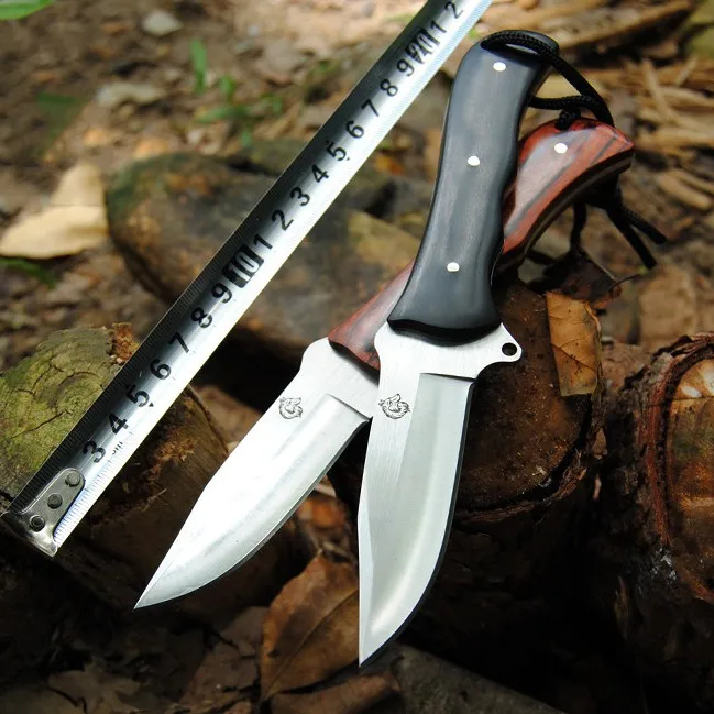 Wizard W 02 Fi Fixed Blade Knife D2 Steel Wood Handle Military Outdoor