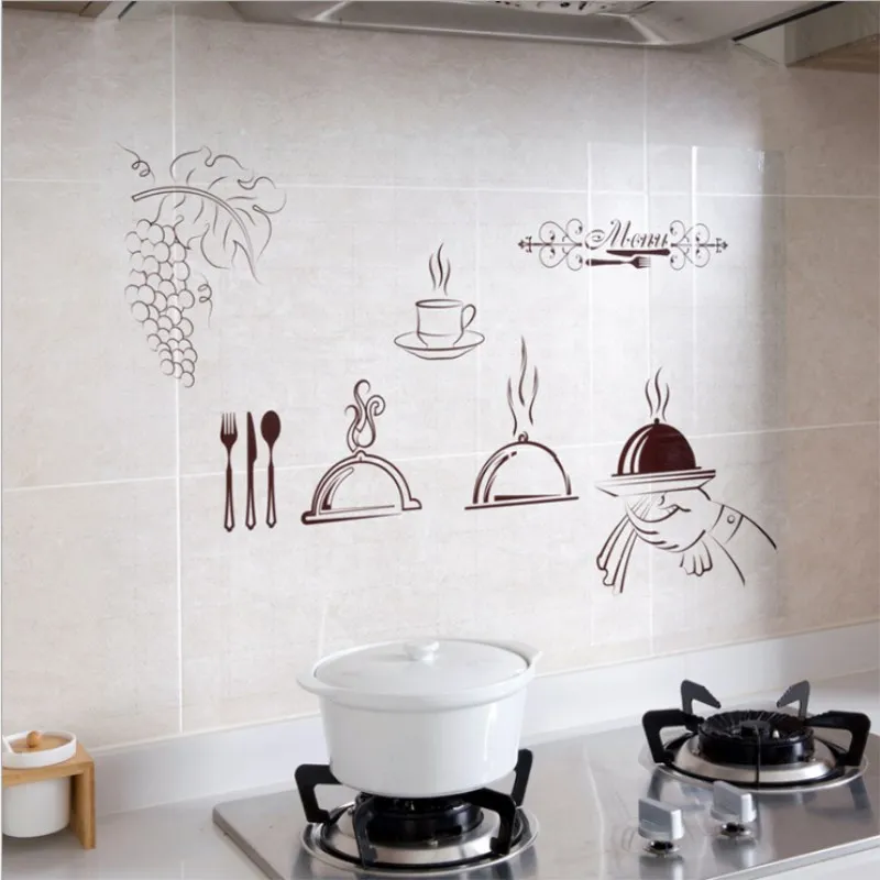 Self-adhesive High Temperature Anti-oil Stickers Home Stove Tile Wallpaper Kitchen Waterproof Wall Stickers Greaseproof Paper Self-adhesive High Temperature Anti-oil Stickers Home Stove Tile Wallpaper Kitchen Waterproof Wall Stickers Greaseproof Paper