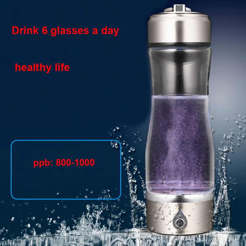 

Portable Water Ionizer Hydrogen Generator For H2 Rich Hydrogen Water Bottle Ionizer 450ML USB Electrolysis Hidrogen