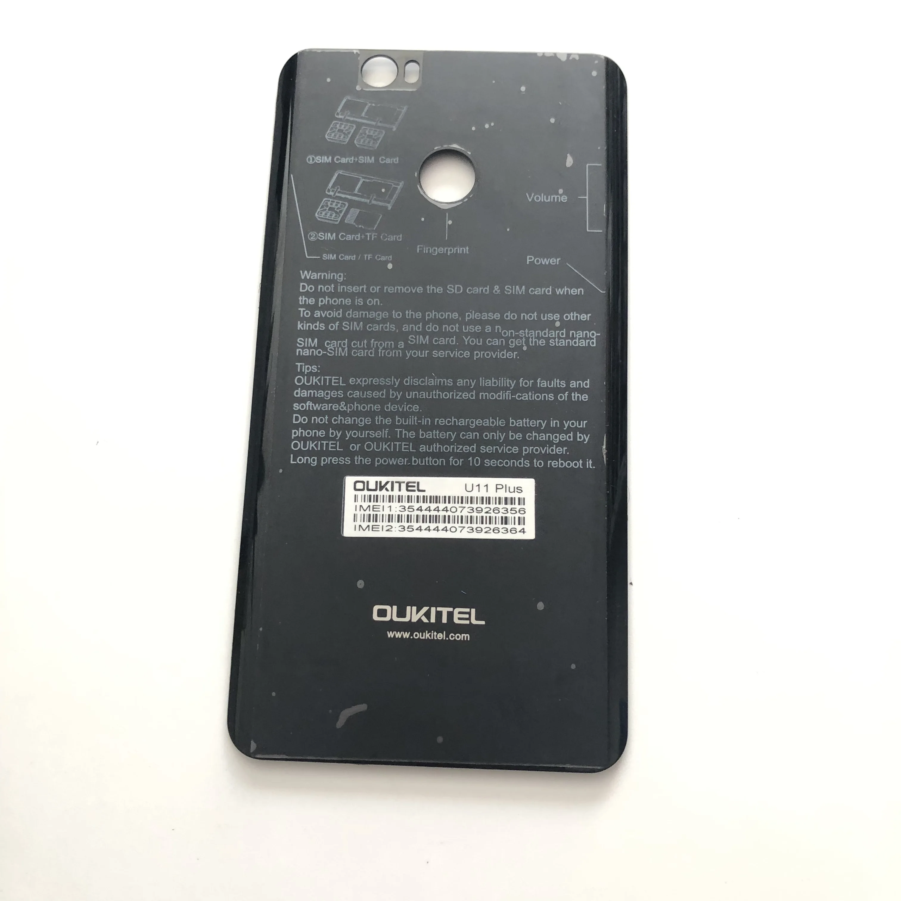 Oukitel U11 Plus бывший в употреблении Телефон задняя крышка для MTK6750T Android 7 0 5 &quotFHD x |