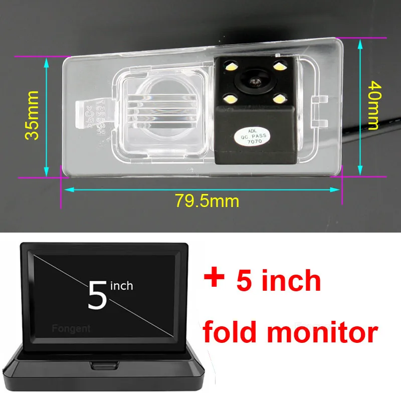 Обратный резервный парковочная камера заднего вида для азиатского hyundai Elantra 2011 2012 2013 Kia Ceed Европейская версия - Название цвета: with monitor 5