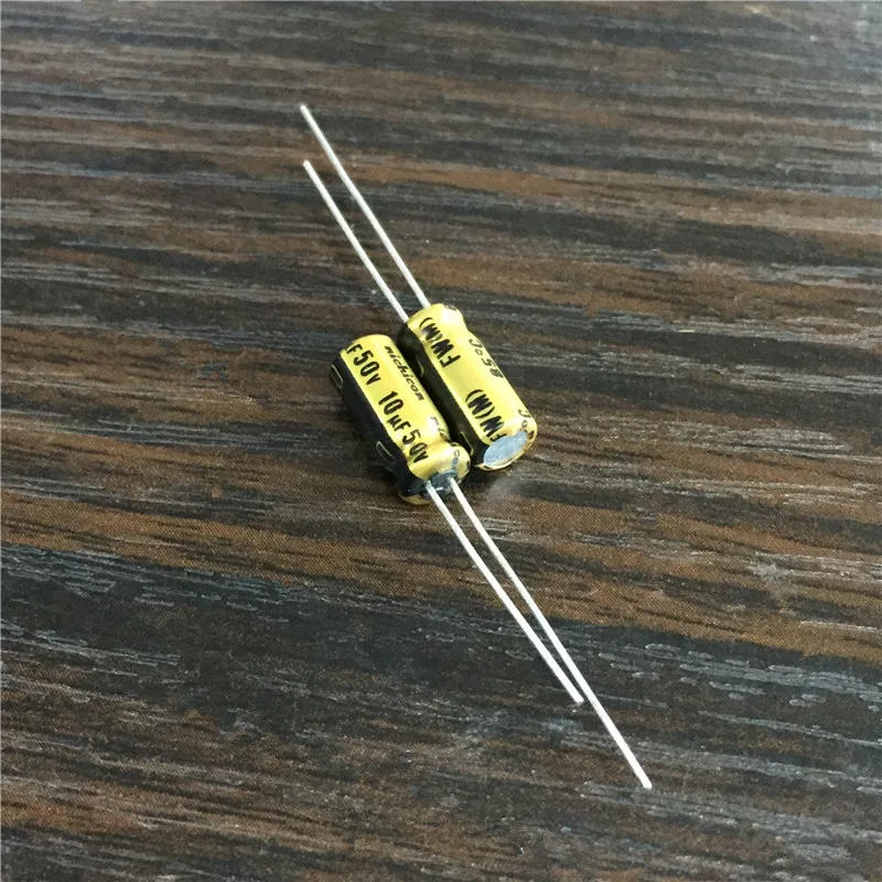 100pcs 10uF 50V NICHICON FW Series 5x11mm 50V10uF HiFi Audio Capacitor ...
