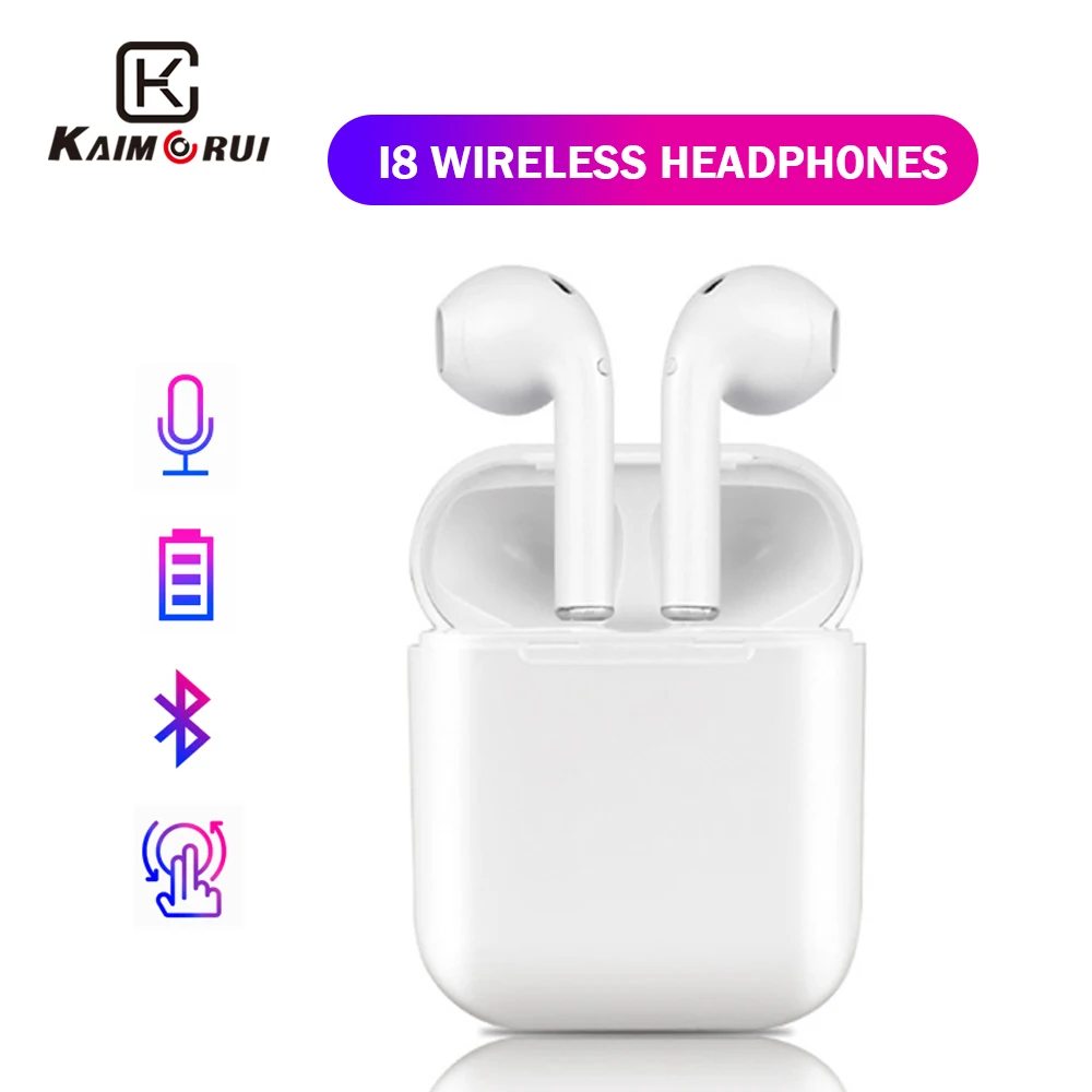 

i8 TWS Bluetooth Earphone Mini Wireless Headphones Music Earbuds sport Stereo headset air pods For iPhone Android Samsung