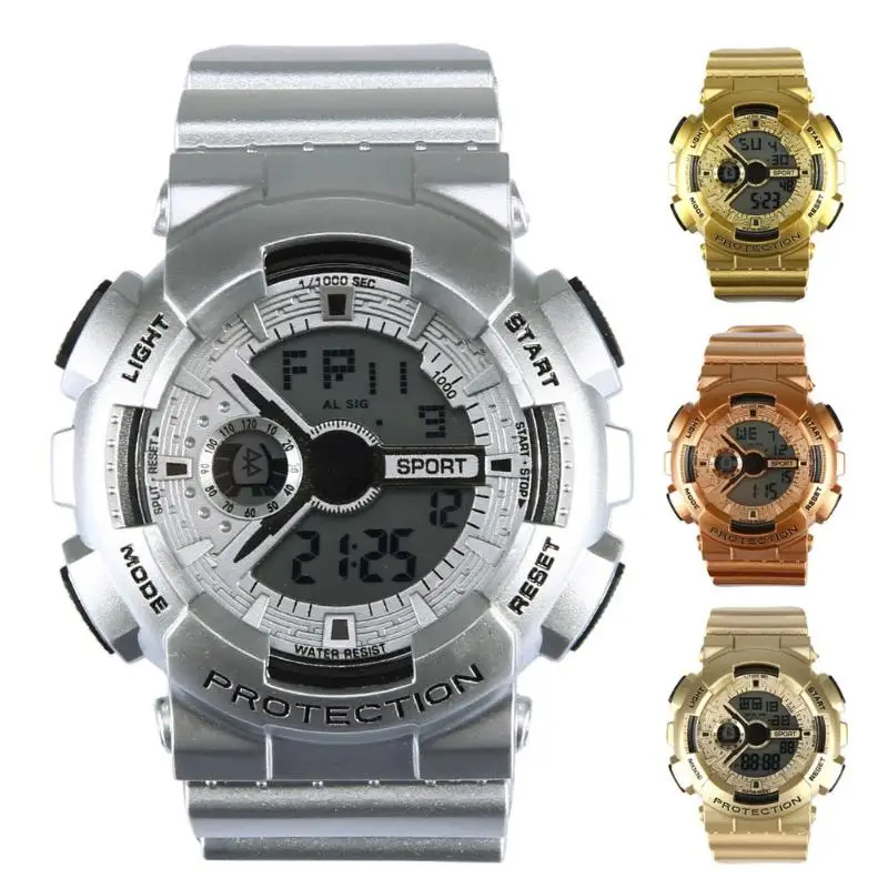 

New Brand Gold Digital Watch Men Quartz Military Army LED Watches Electronic Wrist Watch relogio masculino