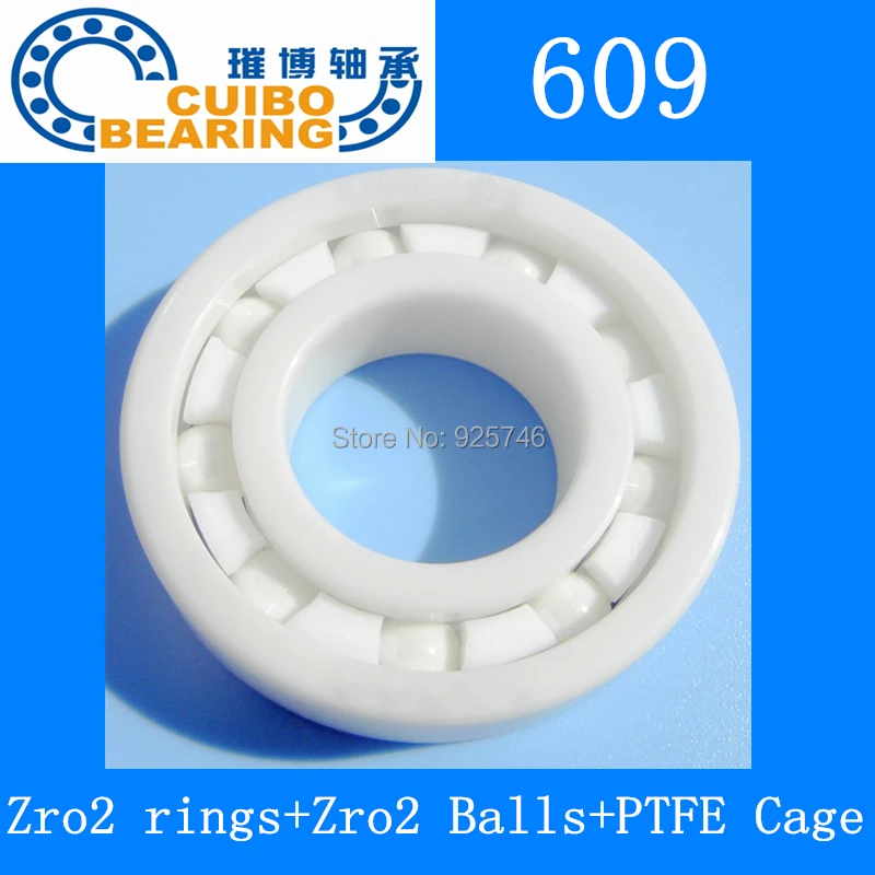 

Free shipping 2pcs/lot auto parts Zro2 ceramic bearing 609 9*24*7mm