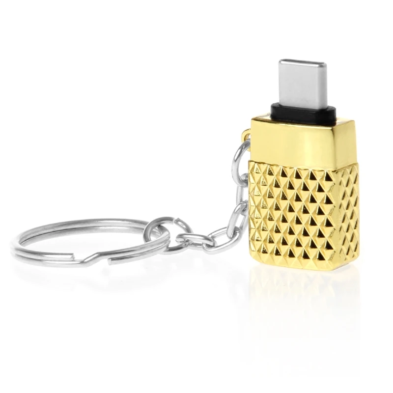 Gold TCAM металлический Тип C "папа" в USB "Мама", 3,0 Женский Адаптер конвертера OTG для MacBook Xiaomi S8 - Цвет: Gold