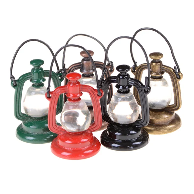 23mm*43mm 1 Pcs 1:6 Scale Retro Oil Lamp Dollhouse Miniature Toy Doll Food Kitchen Living Room Accessories 1PCS 1