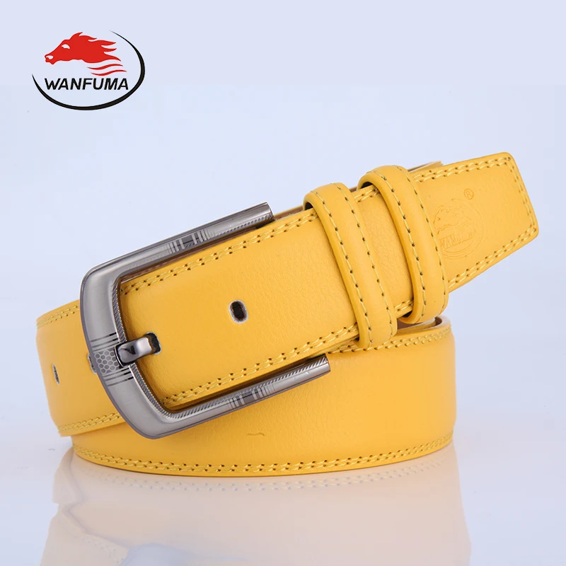 Designer Belts women genuine leather Luxury brand pin metal buckle