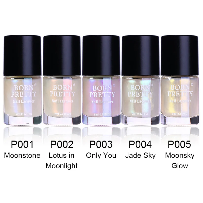  BORN PRETTY Shell Glitter Nail Polish 9ml/6ml Transparent Glimmer Shiny Lacquer Varnish Manicuring 