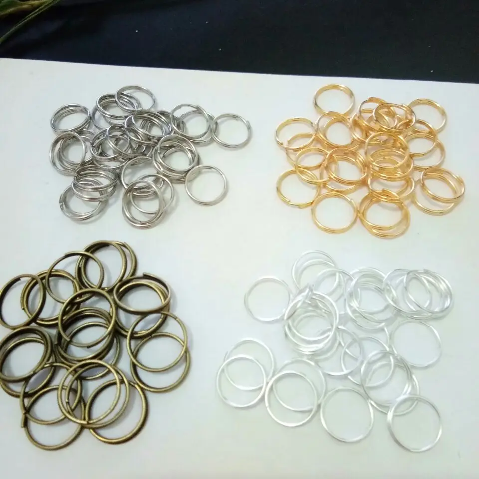 

Lowest price 5-16mm gold/silver/rhodium Open Double Rings Split Double Loops Open Jump Rings DIY Jewelry Accessories Findings