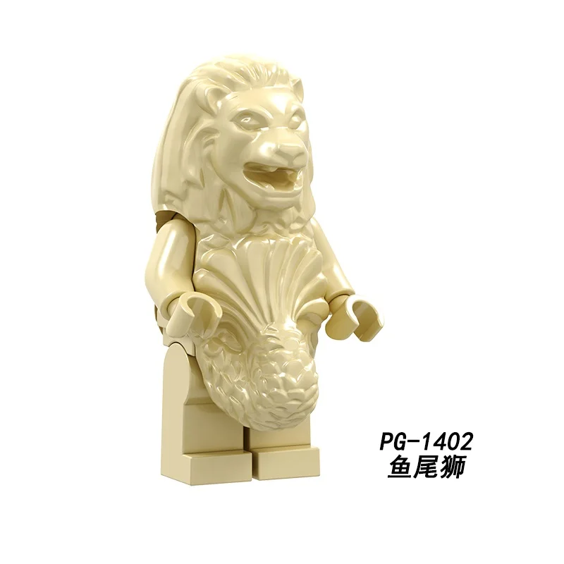 

20pcs PG1402 Merlion Singapore Landmark Alien vs. Building Blocks Model Bric Building Blocks Children Toys PG1164