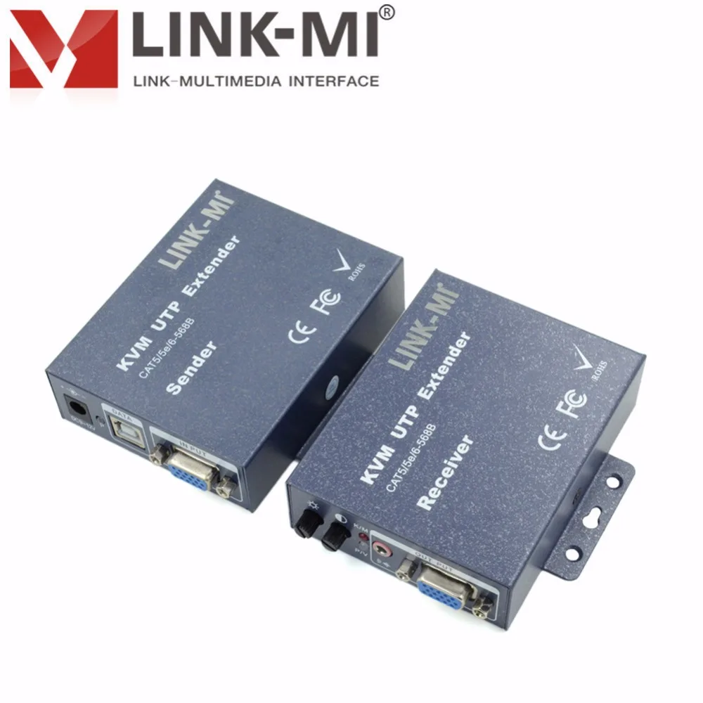 LINK-MI LM-K101TRU 100 м USB KVM UTP Extender приемник передатчик по одной Cat5e/6 utp кабель HDMI USB KVM удлинитель по RJ45