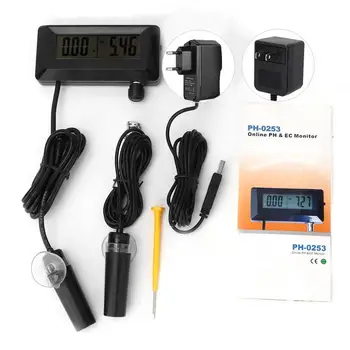 

ph meter ph-0253 2in1 Digital Salinity PH Meter Water Quality Monitor Test for Aquarium100-240V ph tester.