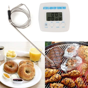 

Practical TA238 Electronic LCD display Alarm Thermometer Food Thermometer meat temperature measure tool precise cooking Tools