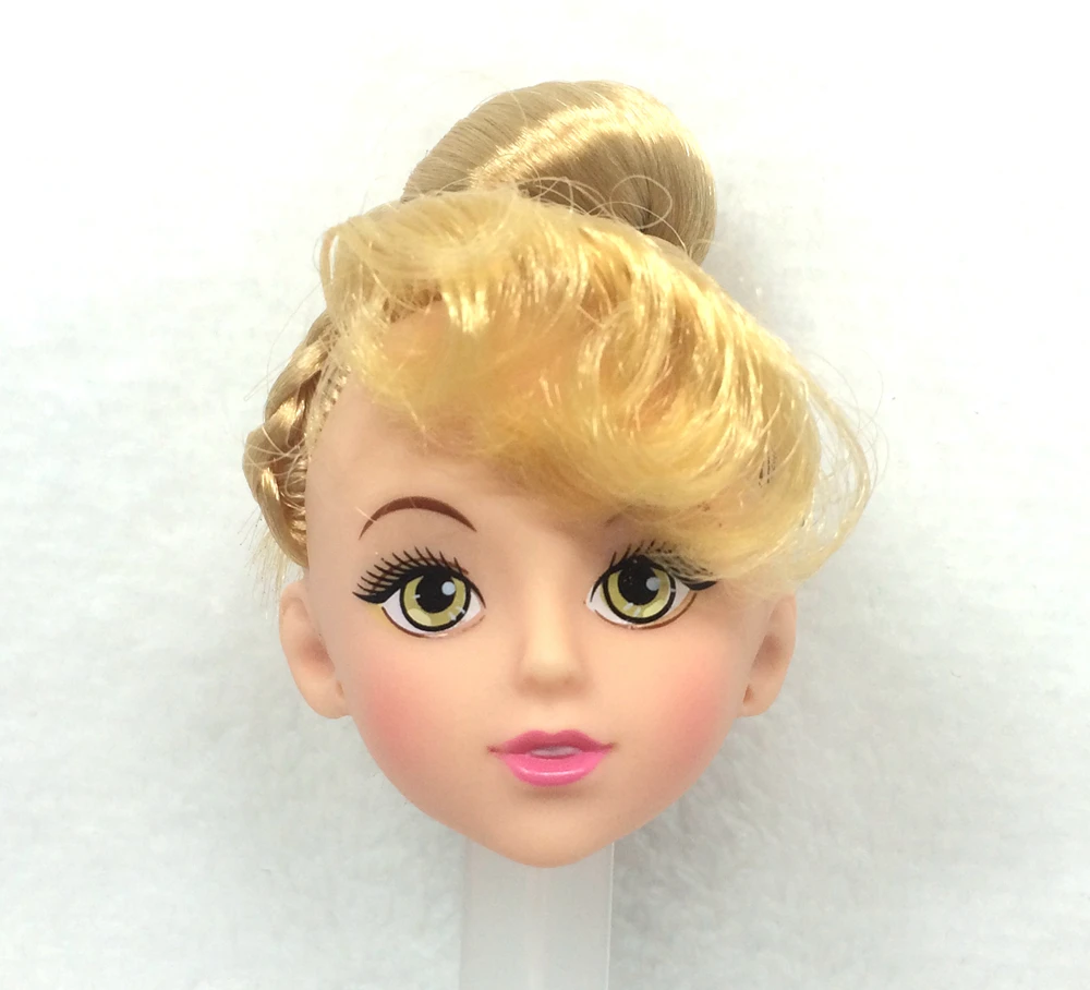 NK One Pcs Fashion Doll Head Golden Hair DIY Accessories For Barbie Kurhn Doll Best Girl' Gift