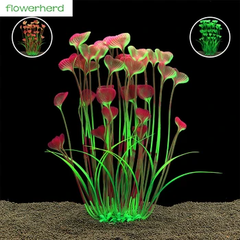 

1set 40cm PVC Aquarium Fish Tank Landscaping Plants Artificial plant Water grass Ornamental Plant Simulation Crafts High Quality
