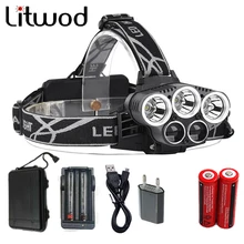 Litwod Z302309A 15000lm Led Head Lamp 3T6+2LST Alu-alloy Body Headlamp Headlight 6 Mode Head Light Torch for hunting comping