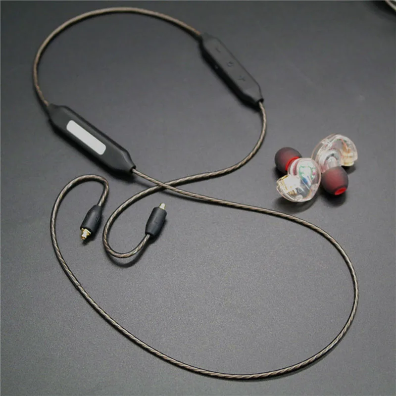 

2018 new MMCX Bluetooth 4.1 upgrade headset Audio cable with microphone drive-by-wire for SE215/ SE315/ SE425/ SE535/ SE846