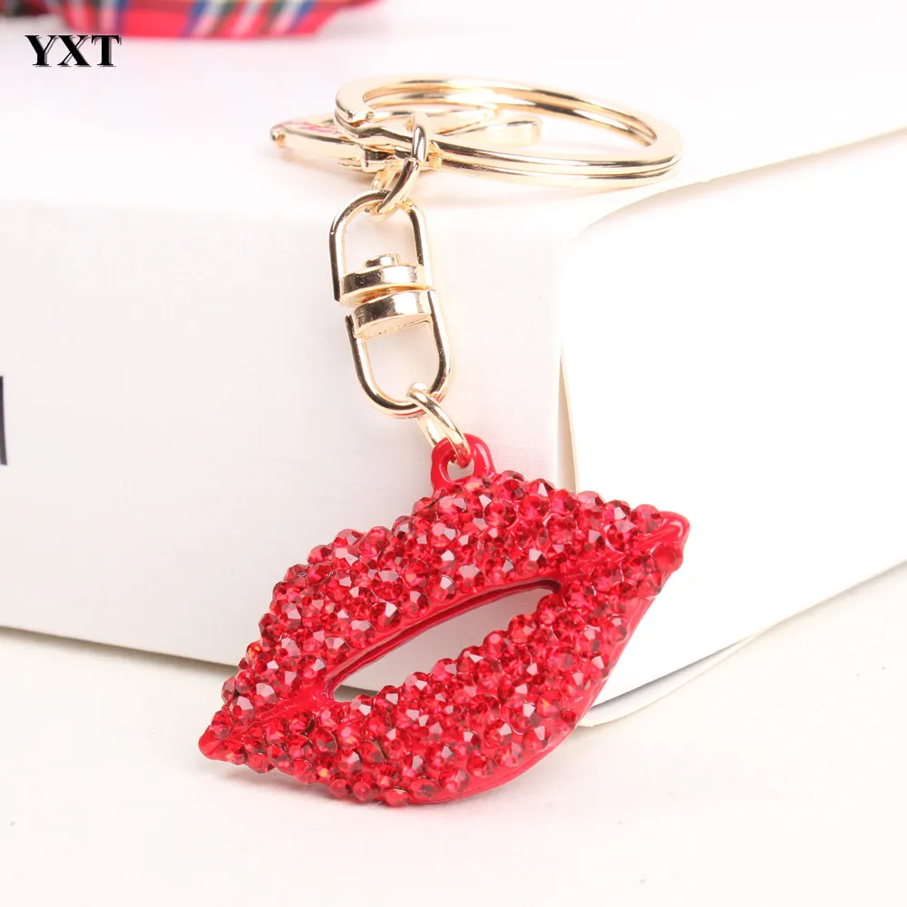 Red Lip Lover's Kiss New Fashion Cute Rhinestone Crystal Purse Handbag