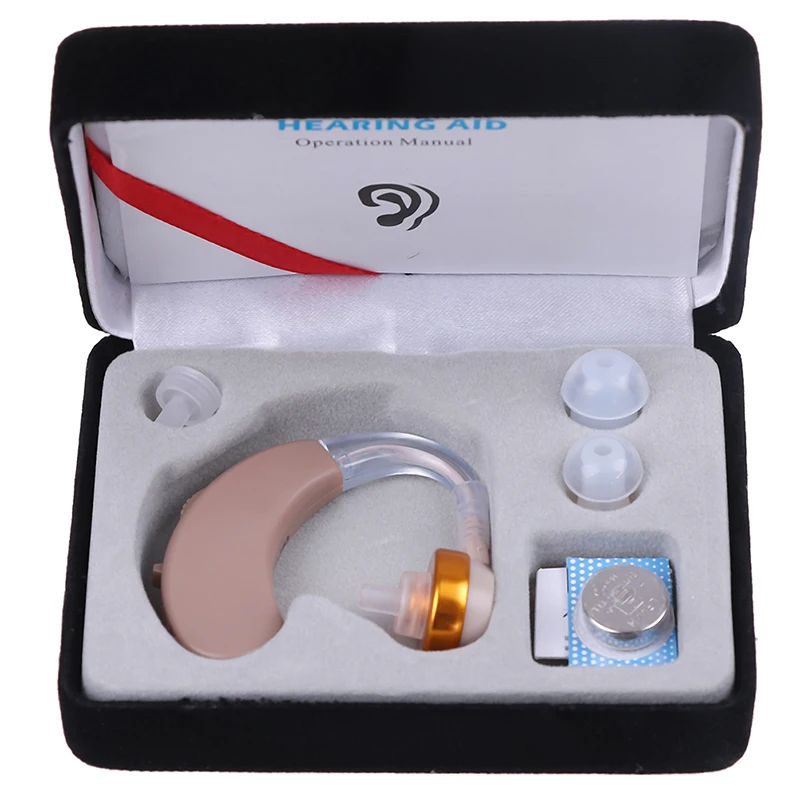 1Set Hearing Aid Convenient AXON V-163 Personal Sound Voice Amplifier Behind Ear Hearing Aids Hearing Device for the Deaf