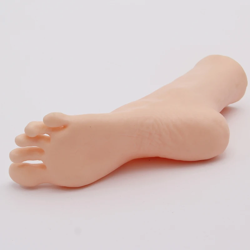Newmind 4 Pair Plastic Adult Feet Mannequin Foot Model Display Repeated Use Clear 