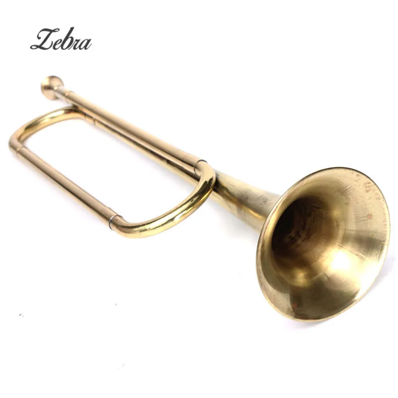 Zebra Child Kids Golden Trumpet Horn Musical Instrument Military School