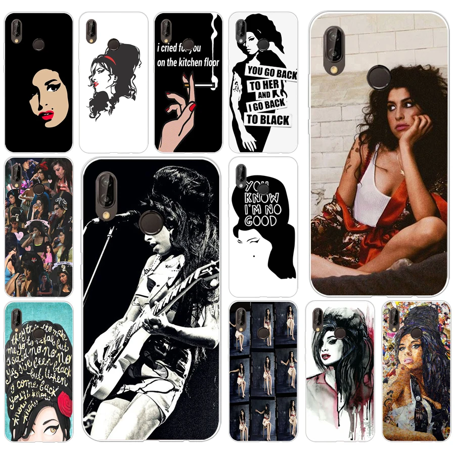 219AQ amy winehouse 2 Мягкий Силиконовый ТПУ чехол для huawei p 20 lite pro y6 2017 mate 10 | Мобильные