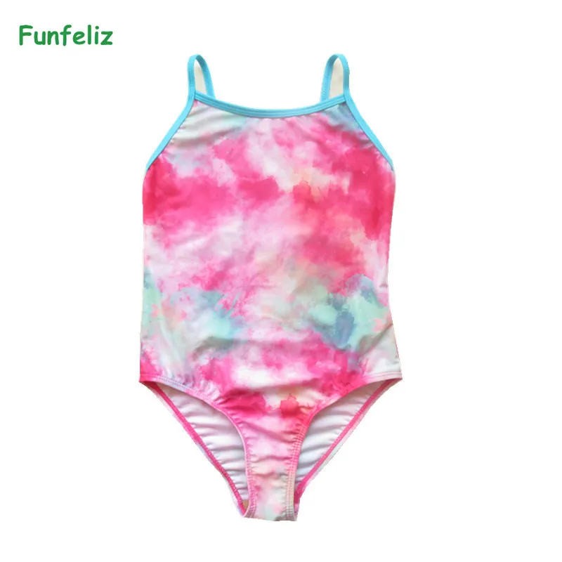 

Funfeliz 4-15 Years Girls Swimming Suit Kids Swimsuit One Piece Swimwear for Girl Quality Bathing Suits Teeange Girl Bikini