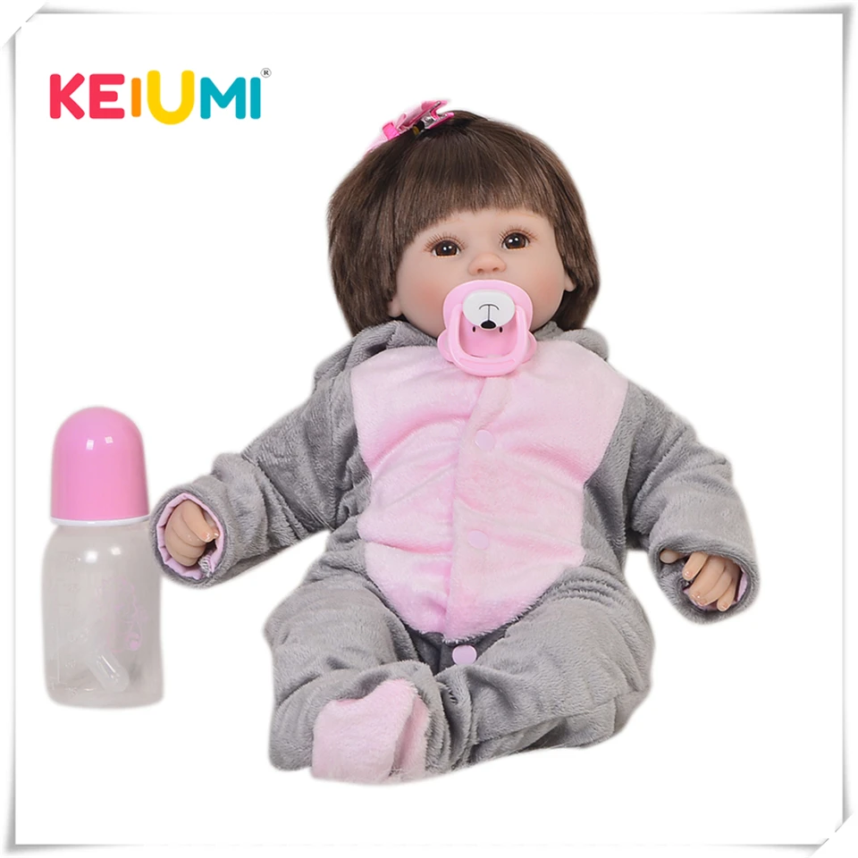 

Lifelike 17 Inch Reborn Dolls Cosplay Elephant Soft Silicone Realistic Newborn Baby Girl Rebirth Doll Toddler Christmas Gifts