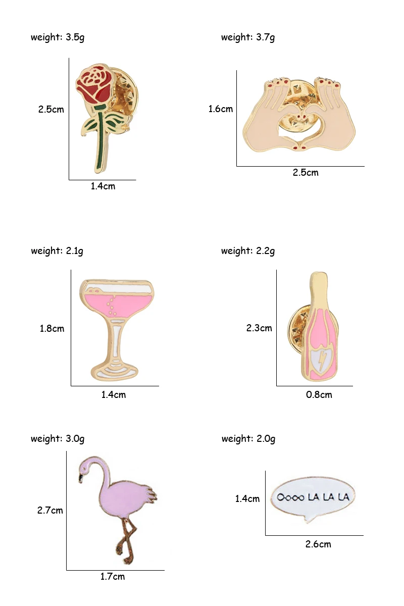 2~ 9 шт./компл. эмалированная брошь горшок чашка динозавр попугай собака Фламинго брошь в виде пиццы губы броши "напиток" для женщин шляпа значок ювелирные изделия