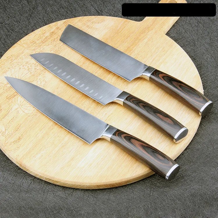 

3pcs Kitchen Knife Set Stainless Steel Damascus Veins Pattern Japanese Style Professional Chef Knife Kitchen Knife