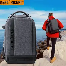 K & F CONCEPT водостойкий нейлоновый рюкзак для камеры (L) Большой размер 1 камера + 6 объектив с регулируемыми лямками для Canon Nikon sony DSLR