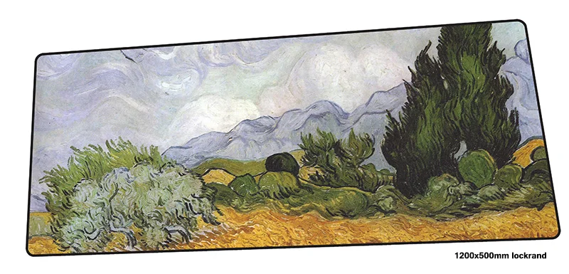 van gogh mousepad 1200x500mm cute gaming mouse pad gamer mat hot sales game computer desk padmouse keyboard large play mats | Компьютеры и