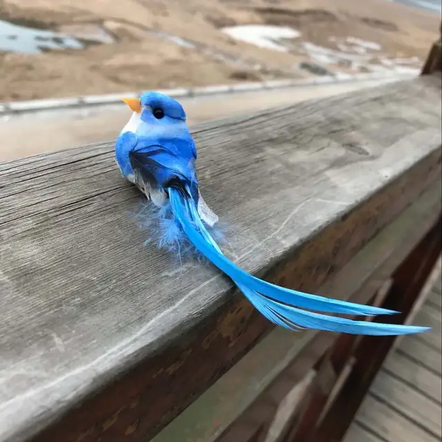 Online Shop 12pcs Artificial Foam Feathers Colorful Birds With