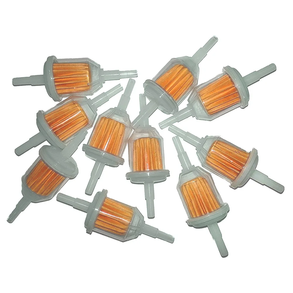 

10pcs 1/4" 5/16" Universal Moto Mini Plastic Engine Gas Inline Fuel Filter For Small Tractors Lawn Mowers Replacement Tool Parts