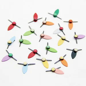 Набор металлических застежек для скрапбукинга, Смешанные Круглые/острые вращающиеся замки для украшений, поделок, фотоальбомов, застежка, 60 шт./лот - изображение