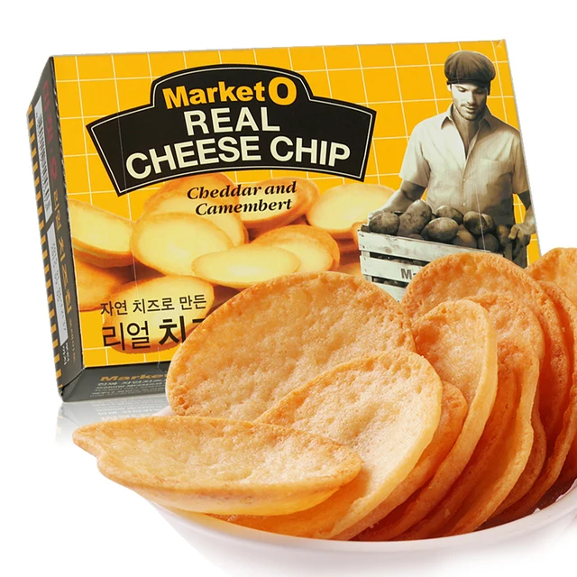 South Korea imported snacks Orion cheese grilled cheese crisps 62g Market O non fried potato