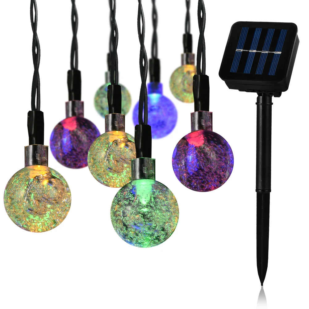Kopen LEDGLE Globe Solar String Lights Fairy Bubble Lights Waterdichte LED Crystal Ball Light 30 LED 4 Kleuren 8 Modes Tuin binnenplaats